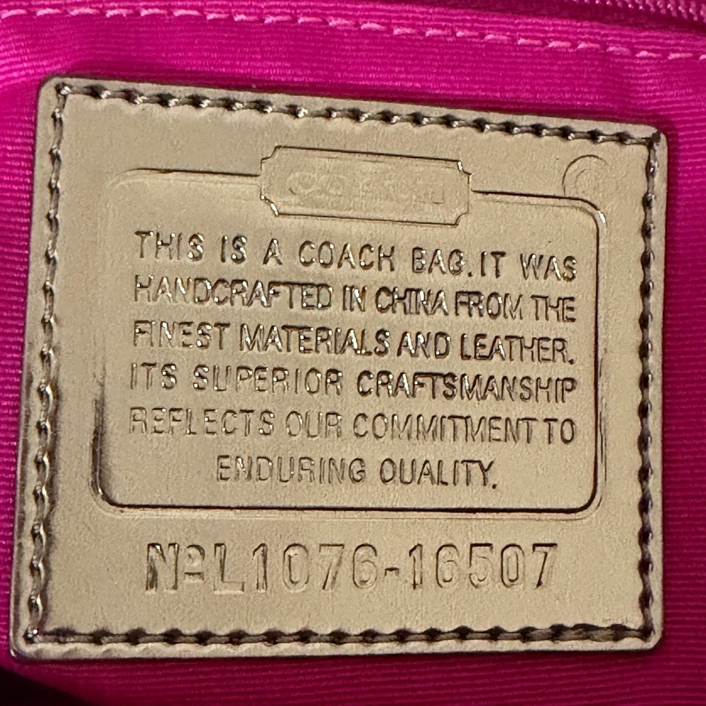 Coach Poppy Hearts Graffiti Tote With Bag Charms Coated Canvas Gray Pink Y2K - Picture 3 of 16